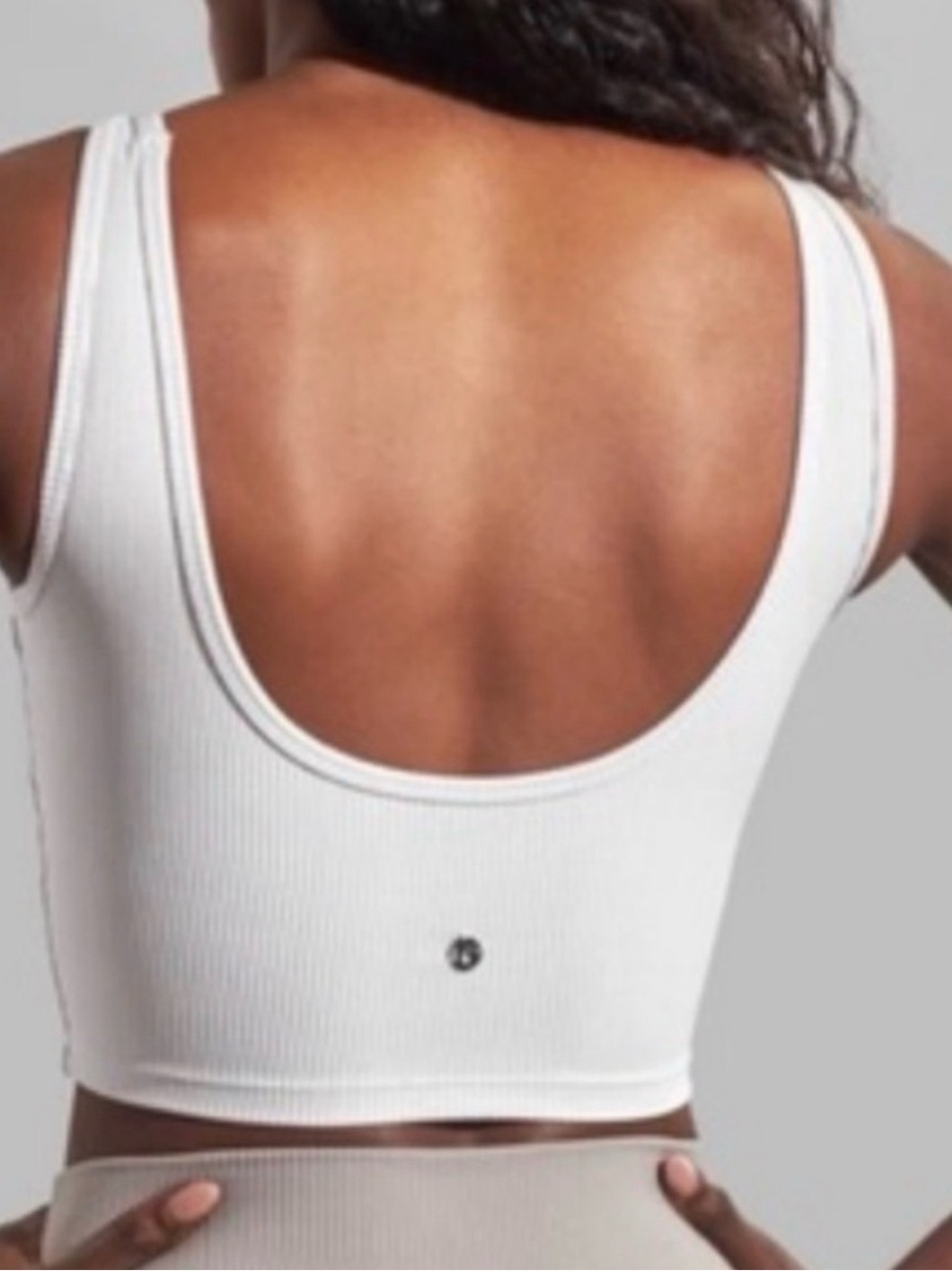 buffbunny Material Girl Ribbed Crop Slate Blue - Picture 3 of 3